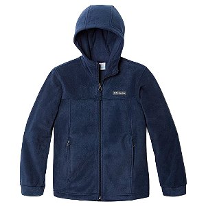Jaqueta Fleece Infantil Steens II Flece Com Capuz Azul - Columbia