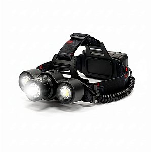 Lanterna de Cabeça Recarregavel Luz Branca ou Roxa - JWS