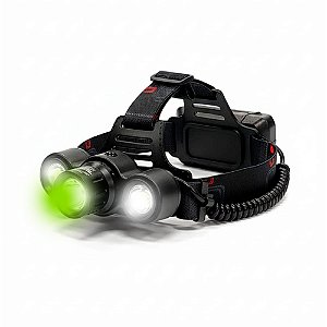 Lanterna de Cabeça Recarregavel Luz Branca ou Verde - JWS