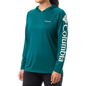 Camiseta Feminina Aurora M/L River Blue - Columbia