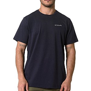 Camiseta Basica Masculina Silk MC Azul Marinho - Columbia