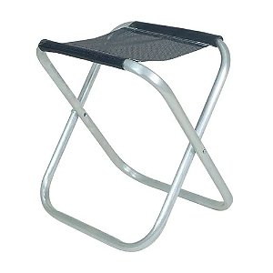 Banqueta Aluminio Dobrável Preta - Bel
