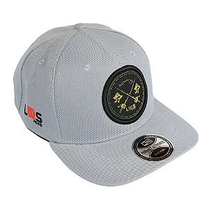 Boné Para Pesca Cinza Emblema Preto - LMS Rods