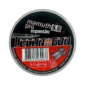 Chumbinho Technogun Mamuth Pro Expansão 5.5mm 125un.