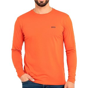Camiseta Básica UV50+ ML Laranja - Oro Adventure