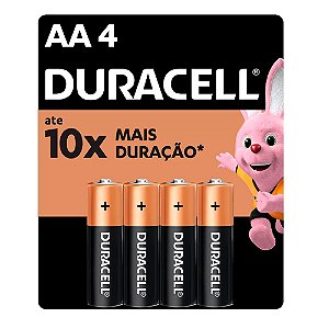 Pilha Alcalina AA 4PCS - Duracell