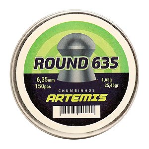 Chumbinho Round 6.35mm 1,65g 25,46Gr 150un - Artemis