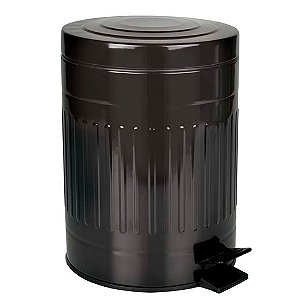 Lixeira Retro Preta 5L - Mor