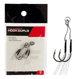 Anzol New Suporte Hook Duplo Live Bait 2pçs 4Anzois - Albatroz