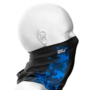 Proteção De Rosto FPS 50+ camuflado Azul - Mar Negro