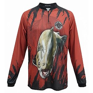 Camisa de Pesca FPS 50+ Tamba Vermelho - Play Pesca