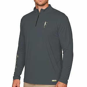 Camiseta Poliamida Uv 50+ Icy Classic Chumbo - Bait