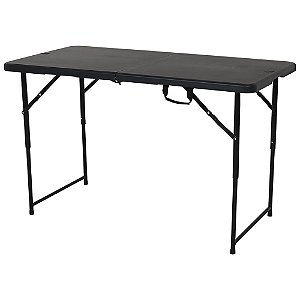 Mesa Dobrável Portátil Até 120kg 122cm Preta - Bel