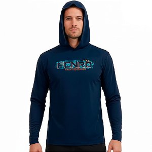 Camiseta de Pesca Poliamida Azul - Faca na Rede