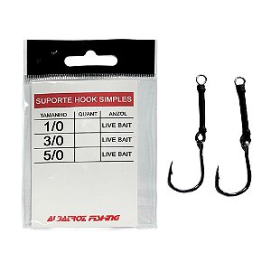 Anzol Hook Simples Live Bait 2 Unidades - Albatroz