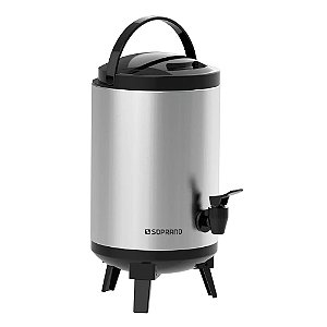 Botijão Palace 4L Inox Preto - Soprano