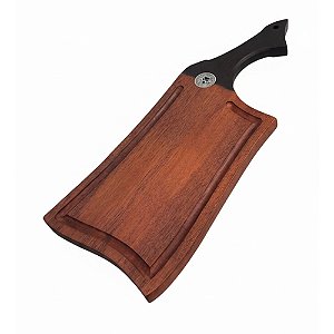 Tábua Para Corte de Carne Madeira Cabo Preto - Nautika