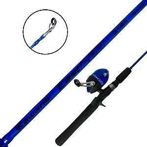 Kit Vara Spincast CAST 200 Lado Esquerdo Inteiriça - Kawana