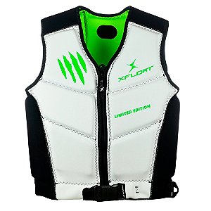 Colete Salva Vidas Homologado Enzo 2.0 Branco/Verde - Xfloat