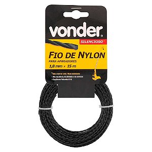 Fio De Nylon 1,8mmx15m Silencioso indicado Aparador Grama - Vonder