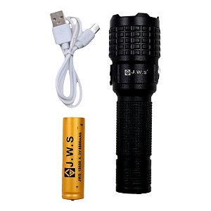 Lanterna Tática Recarregável Com Laser WS-610 - JWS