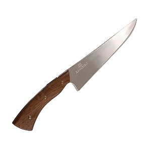 Faca Churrasco Inox "8 Cabo Madeira Escura - Alma Campeira