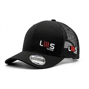 Boné Telado Emblema Emborrachado LMS Roads Preto - Lms Rods