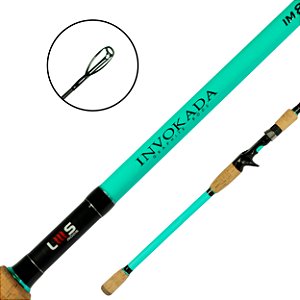 Vara de Carretilha Invokada Pro Cast IM8 2 Partes 2,40m 20-50lb Blue Green - Lms Rods