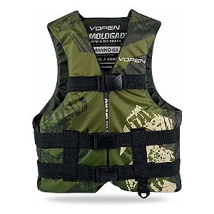Colete Salva Vidas Homologado Nylon VP22A Camuflado Tam. - Vopen