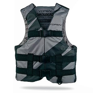 Colete Salva Vidas Homologado Nylon VP22A Grafite - Vopen