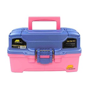 Caixa Plano c/ 2 Bandeijas Cor Rosa 620292 - Plano