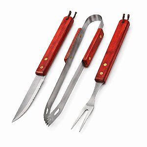 Kit Churrasco Essencial 3 Peças UD-3701 - Fixxar