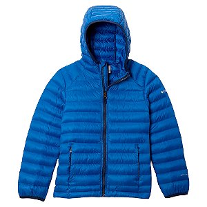 Jaqueta Infantil Puffer Powder Pass Hooded Mountain Blue - Columbia
