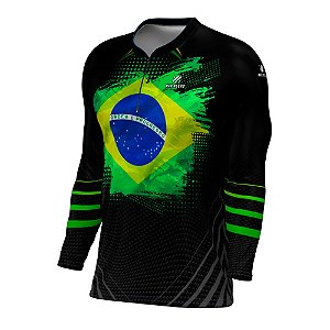 Camiseta Pesca Combate Brasil - Mar Negro