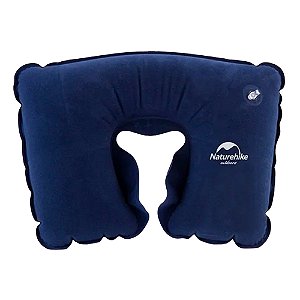 Travesseiro De Pescoço Inflavel Travel Azul Escuro - NatureHike