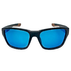 Óculos Polarizado Candiru Lente Azul Armação Preta - Dourado Fish