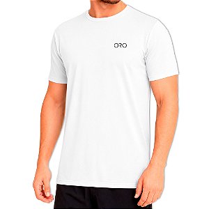 Camiseta Básica UV50+ Manga Curta Branco - Oro Adventure