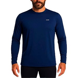 Camiseta Masculina Solarpro Manga Longa Azul Marinho - Hard Adventure
