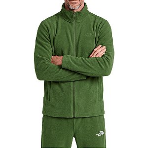 Casaco Fleece Masculino ADU Glacier Full Zip Verde - The North Face