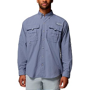 Camisa M/L Masculina Bahama II Azul New Moon - Columbia