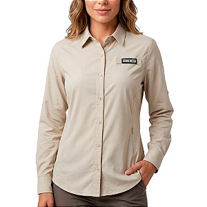 Camisa Feminina Classic Plus Areia - Mar Negro