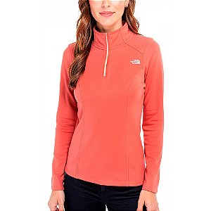 Fleece Feminino Glacier 1/4 Zip Vermelho - The Nort face