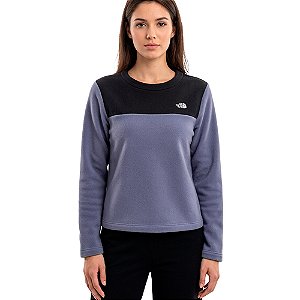 Fleece Feminino Glacier Crew Preto / Roxo - The North Face