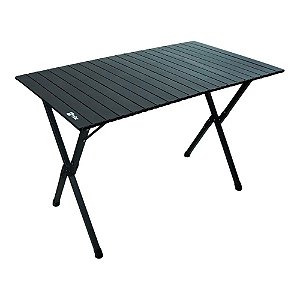Mesa Dobrável Frade G 1,10 m x 70 cm Estrutura de Aço Preta - NTK