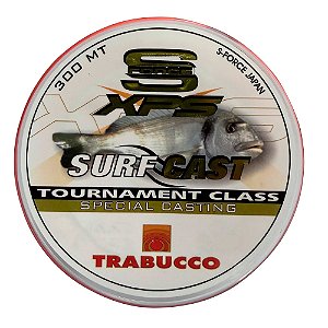 Linha Mono S-Force XPS Surf Cast Laranja 300Mts - Trabucco