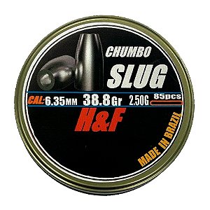 Chumbinho Slug 6.35mm 2.5g 38.8GR 100un - Slug H&F