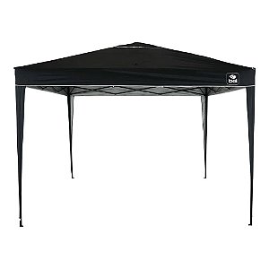 Gazebo Dobrável Automático Pop-Up 3m x 3m em Poliéster Preto- Bel