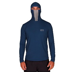 Camiseta Manga Longa Marinho Ninja UV50+ Repelente a Inseto - Oro Adventure
