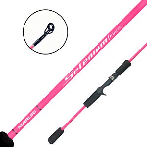 Vara Para Carretilha Selenium Inteiriça Rosa 10-20lbs 1.68m - Maruri
