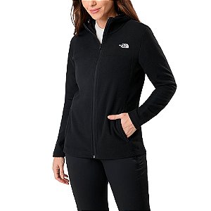 Fleece Feminino Com Capuz Glacier Full Zip Hoodie Preto - The North Face